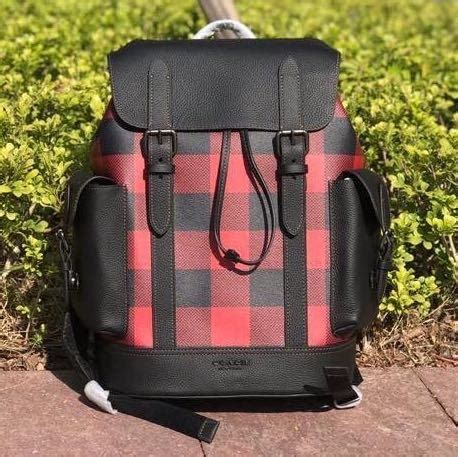 coach checkered backpack.